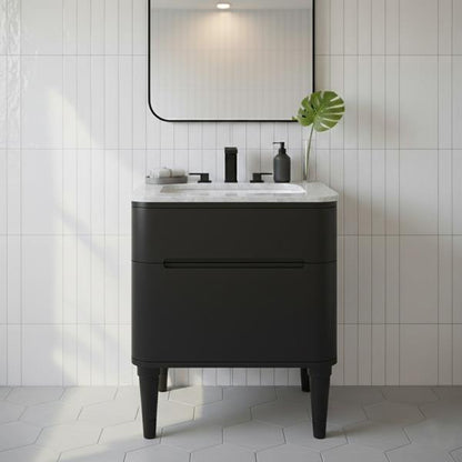 Lacava - Eleganza Wall-Mount Under Counter Vanity With A Routed Finger Pull Drawer