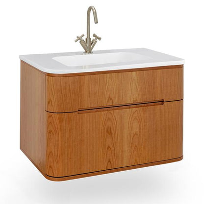 Lacava - Eleganza Wall-Mount Under Counter Vanity With A Routed Finger Pull Drawer