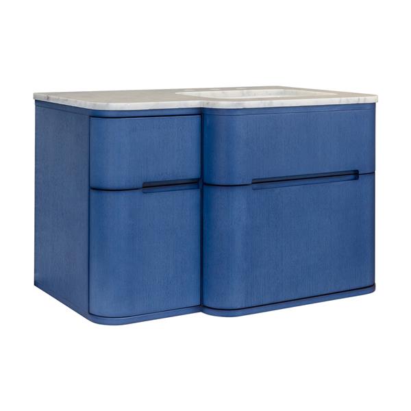 Lacava - Eleganza Wall-Mount Under Counter Vanity With Three Routed Finger Pull Drawers