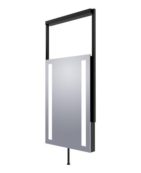 Electric Mirror - Element Hanging LED Lighted Framed Mirror - 60 Inch Assembly Height