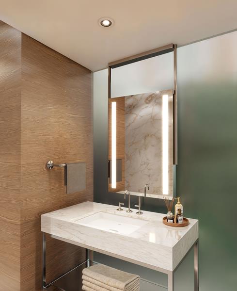Electric Mirror - Element Hanging LED Lighted Framed Mirror - 60 Inch Assembly Height