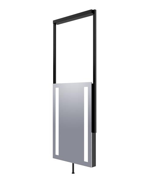 Electric Mirror - Element Hanging LED Lighted Framed Mirror - 72 Inch Assembly Height