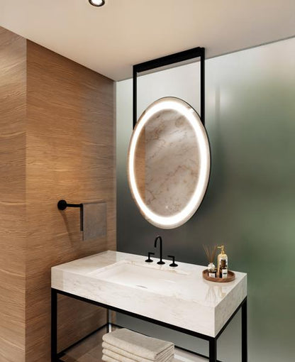 Electric Mirror - Elite Hanging LED Lighted Framed Mirror - 30 x 42 Inch
