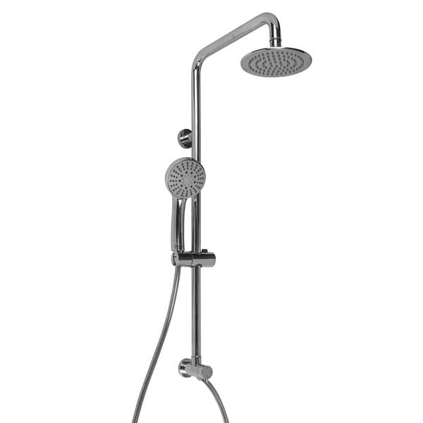 Jaclo - Subway Line 90° Retro Fit Exposed Pipe Kit with Handheld Slider, Diverter, Showerhead, and Handshower