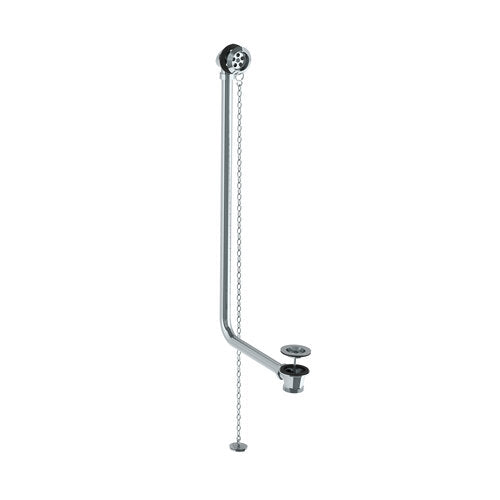 Lefroy Brooks - Exposed bath waste with brass overflow pipe for freestanding bath * Special Order *
