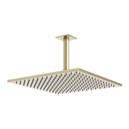 Artos - Edge 12 Inch Rain Shower Head on Ceiling Mount Arm