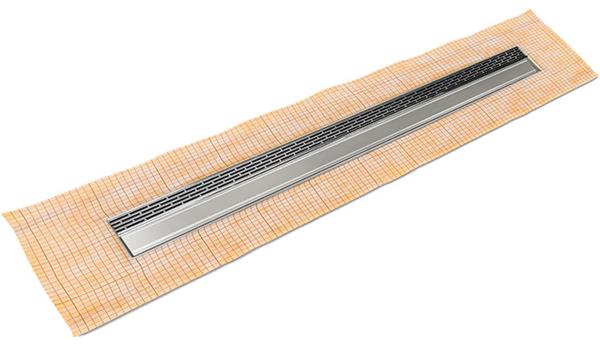 Infinity Drain - 32 Inch FCS Series Complete Kit with 1 1/2 Inch Perforated Offset Slot Grate