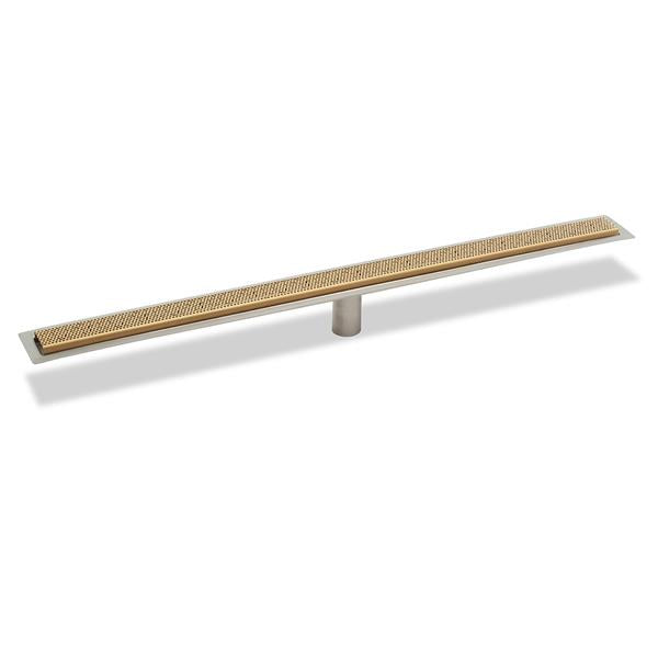 Infinity Drain - 60 Inch FF Series Complete Kit with 2 1/2 Inch Adhesion Style Grate
