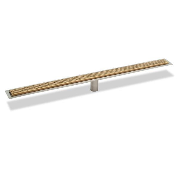 Infinity Drain - 48 Inch FF Series Complete Kit with 2 1/2 Inch Adhesion Style Grate
