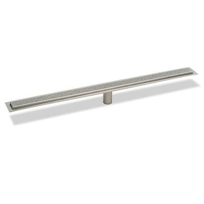 Infinity Drain - 48 Inch FF Series Complete Kit with 2 1/2 Inch Adhesion Style Grate