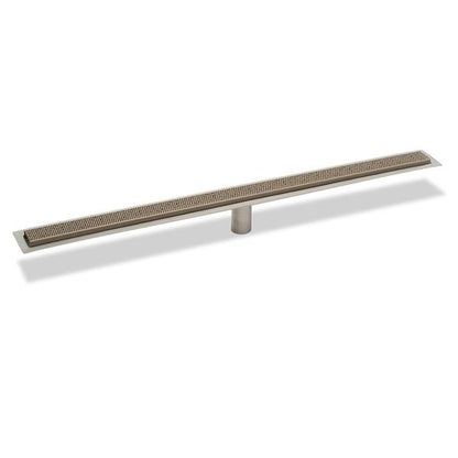 Infinity Drain - 48 Inch FF Series Complete Kit with 2 1/2 Inch Adhesion Style Grate