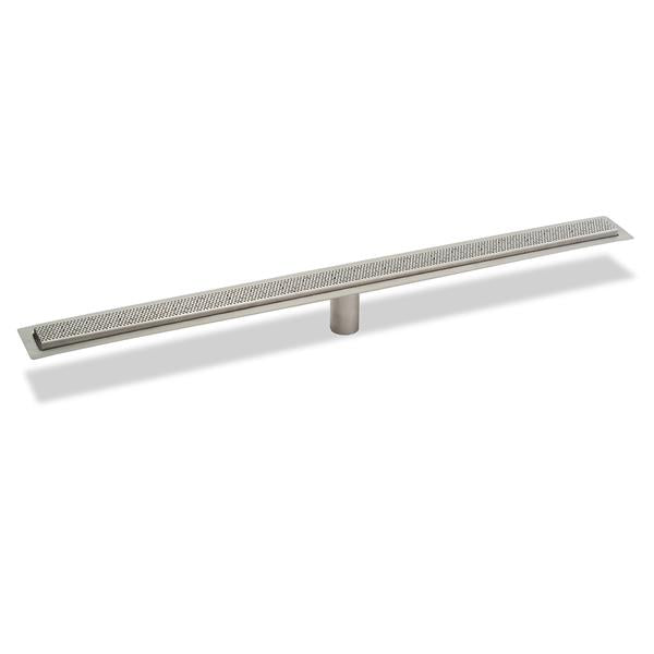 Infinity Drain - 48 Inch FF Series Complete Kit with 2 1/2 Inch Adhesion Style Grate