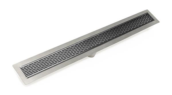 Infinity Drain - 36 Inch FF Series Complete Kit with 2 1/2 Inch Perforated Offset Slot Grate