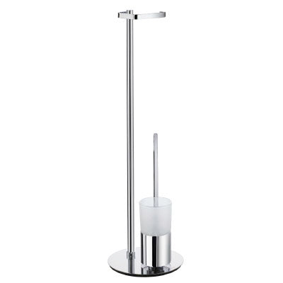 Smedbo - Outline Toilet Roll Holder Free Standing/Toilet Brush Incl. Container