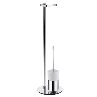 Smedbo - Outline Toilet Roll Holder Free Standing/Toilet Brush Incl. Container