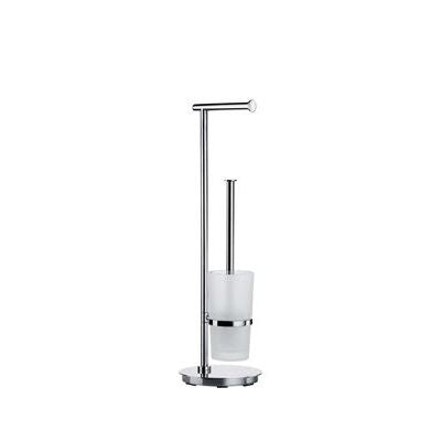 Smedbo - Outline Lite Toilet Roll Holder/Toilet Brush FK607 In Stainless Steel Polished Incl Container