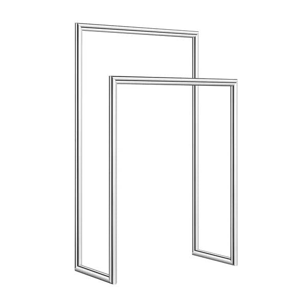 Smedbo - Outline Free Standing Towel Rail Double. H 820/670 Mm