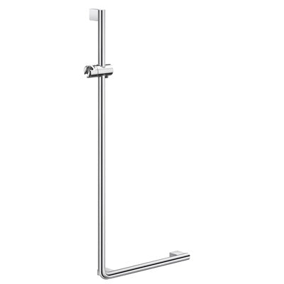 Smedbo - Living Folding Wall Mounted Shower Seat, Chromed Zinc/Aluminium, Dark Grey Seat