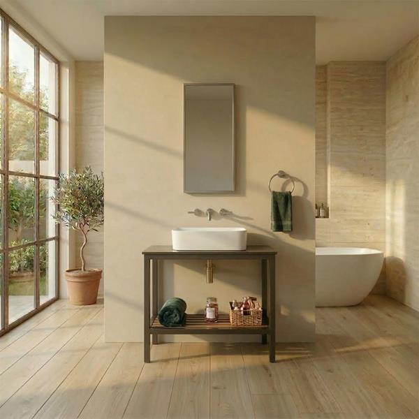 Lacava - Flash Metal Console, Vessel, 36 InchW, 36 InchH, 21 InchD