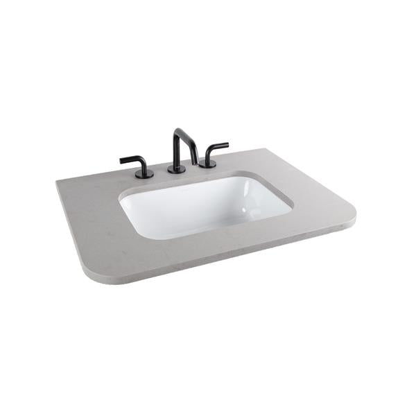 Lacava - Flutti Countertop For Vanity Flt-W-24 With A Cut-Out For Sink H270. W:24 Inch X D:22 Inch