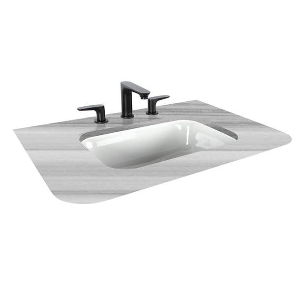 Lacava - Flutti Countertop For Vanity Flt-W-30 With A Cut-Out For Sink H270. W:30 Inch X D:22 Inch.