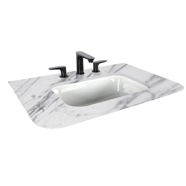 Lacava - Flutti Countertop For Vanity Flt-W-30 With A Cut-Out For Sink H270. W:30 Inch X D:22 Inch.