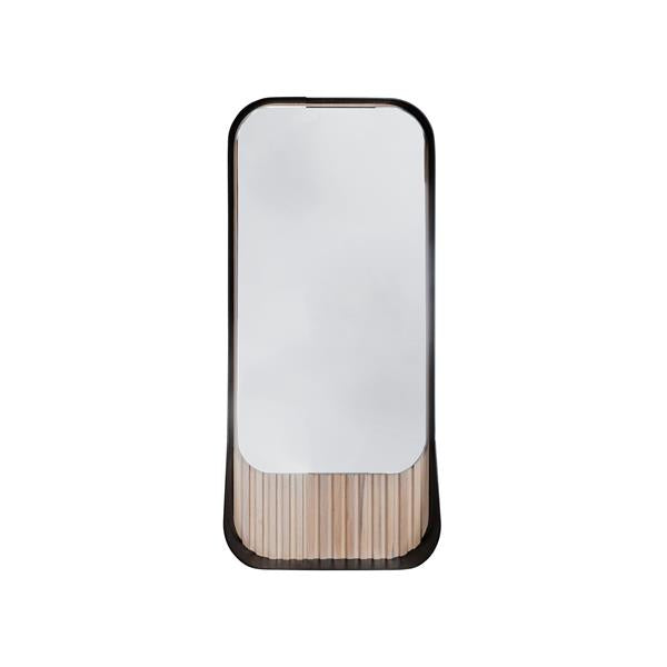 Lacava - Flutti Wall Hung Mirror With Metal Frame Surround/Shelf And Fluted Detailing