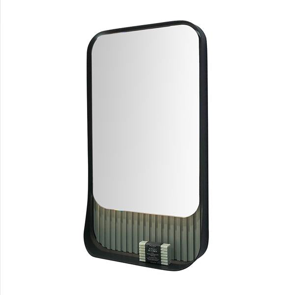 Lacava - Flutti Wall Hung Mirror With Metal Frame Surround/Shelf And Fluted Detailing