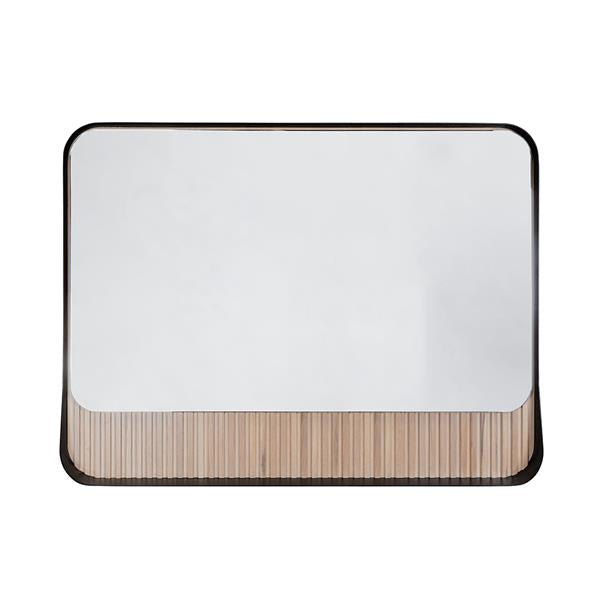 Lacava - Flutti Wall Hung Mirror With Metal Frame Surround/Shelf And Fluted Detailing