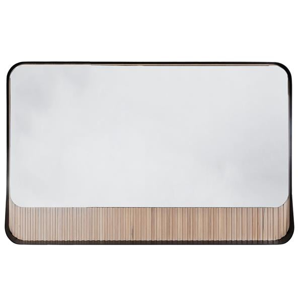 Lacava - Flutti Wall Hung Mirror With Metal Frame Surround/Shelf And Fluted Detailing