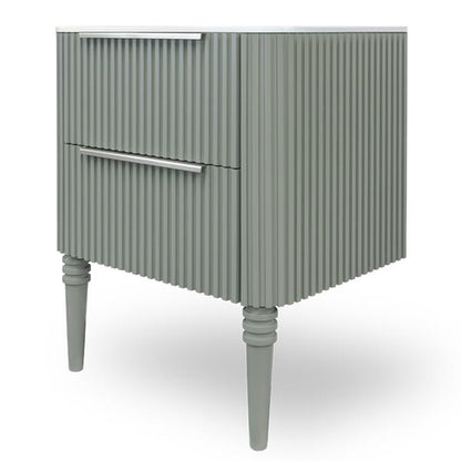 Lacava - Flutti Wall-Mount Under-Counter Vanity With Rounded Corners, Fluted Detailing And Two Drawers