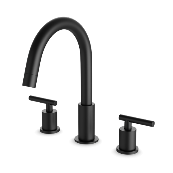 Artos - Opera 3-Hole Deck Mount Tub Filler With Lever Handles