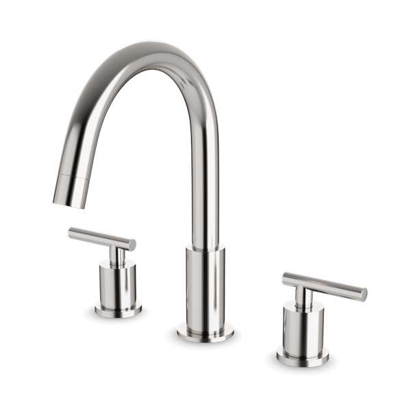 Artos - Opera 3-Hole Deck Mount Tub Filler With Lever Handles
