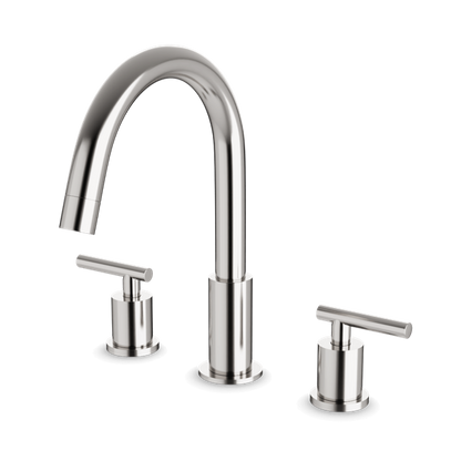 Artos - Opera 3-Hole Deck Mount Tub Filler With Lever Handles