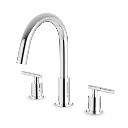 Artos - Opera 3-Hole Deck Mount Tub Filler With Lever Handles