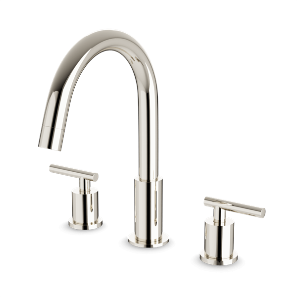 Artos - Opera 3-Hole Deck Mount Tub Filler With Lever Handles