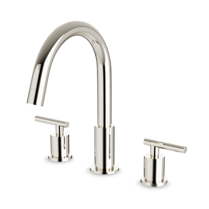 Artos - Opera 3-Hole Deck Mount Tub Filler With Lever Handles