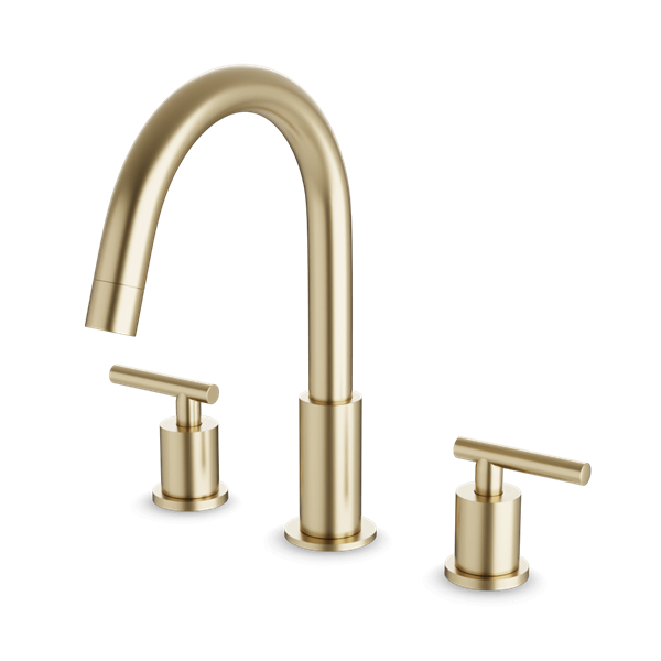 Artos - Opera 3-Hole Deck Mount Tub Filler With Lever Handles