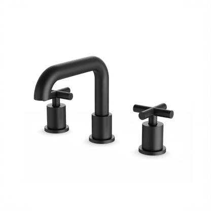 Artos - Opera 8 Inch Widespread Bathroom Faucet With Low Spout & Cross Handles