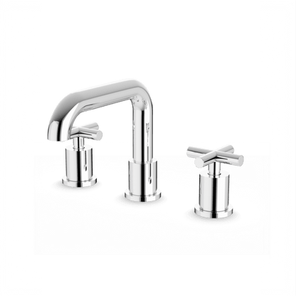 Artos - Opera 8 Inch Widespread Bathroom Faucet With Low Spout & Cross Handles