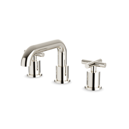 Artos - Opera 8 Inch Widespread Bathroom Faucet With Low Spout & Cross Handles