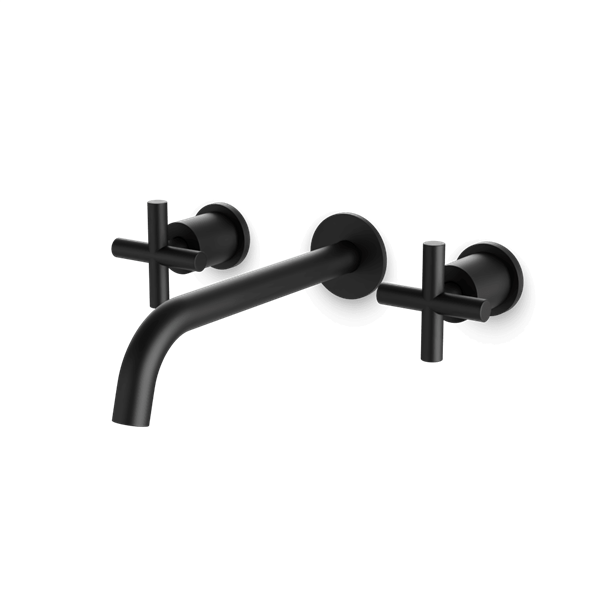 Artos - Opera 3-Hole Wall Mount Tub Filler with Cross Handles