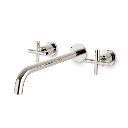 Artos - Opera 3-Hole Wall Mount Tub Filler with Extended Spout & Cross Handles