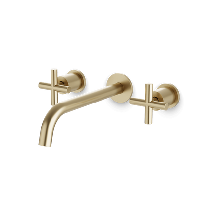 Artos - Opera 3-Hole Wall Mount Tub Filler with Cross Handles