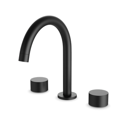 Artos - Opera 8 Inch Widespread Bathroom Faucet With Arc Spout & Disc Handles