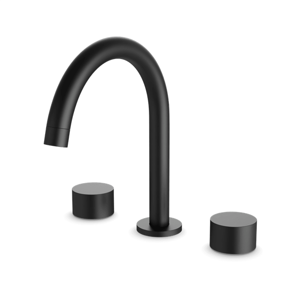 Artos - Opera 3-Hole Deck Mount Tub Filler With Arc Spout & Disc Handles