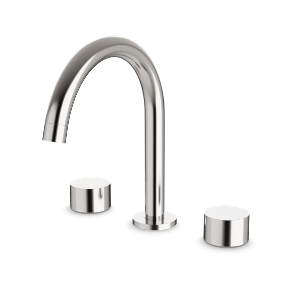 Artos - Opera 3-Hole Deck Mount Tub Filler With Arc Spout & Disc Handles