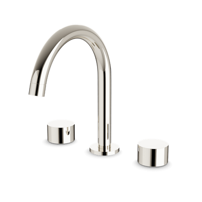 Artos - Opera 8 Inch Widespread Bathroom Faucet With Arc Spout & Disc Handles