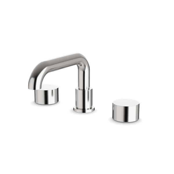 Artos - Opera 8 Inch Widespread Bathroom Faucet With Low Spout & Disc Handles