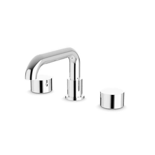Artos - Opera 8 Inch Widespread Bathroom Faucet With Low Spout & Disc Handles